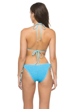 Jamaica Sliding Triangle Bikini Top 5 Jamaica Sliding Triangle Bikini Top -Beachwear Threads 1014SC Bikini Top Blue Turquoise Back
