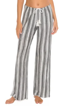 Sonata Stripe Side Slit Pants
