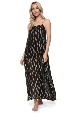 Chantel Metallic Halter Dress