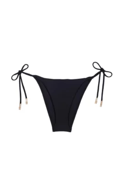 Lucy Tie Side Brazilian Bikini Bottom 5 Lucy Tie Side Brazilian Bikini Bottom -Beachwear Threads 110 807 001 Bikini Bottom Black Laydown