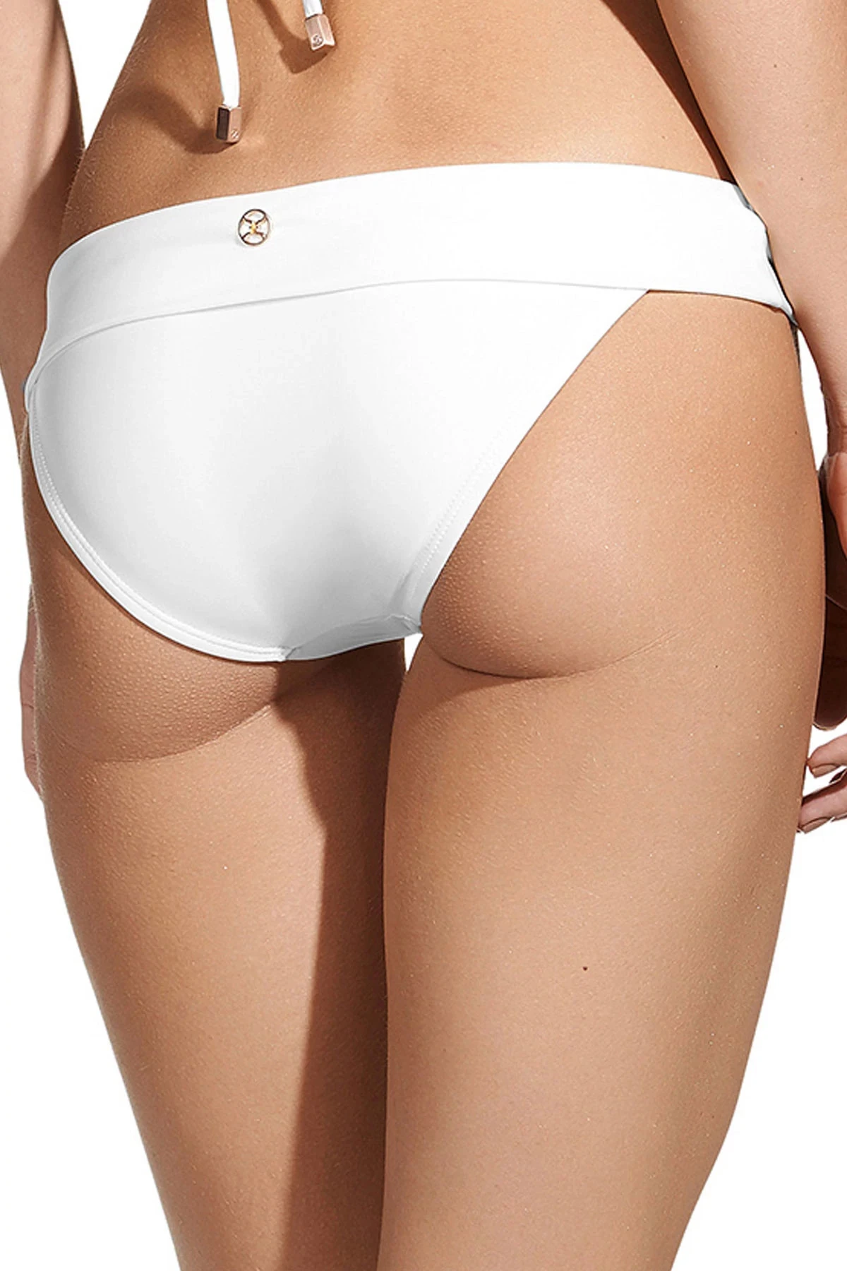 White Bia Tube Banded Tab Hipster Bikini Bottom 2 White Bia Tube Banded Tab Hipster Bikini Bottom - Image 2