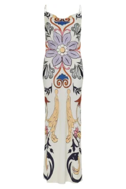 Scrolls Slip Maxi Dress -Beachwear Threads 223D08 Apparel Dress Scrolls Multi Gard Laydown