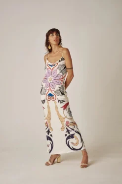Scrolls Slip Maxi Dress -Beachwear Threads 223D08 Apparel Dress Scrolls Multi Gard Lifestyle