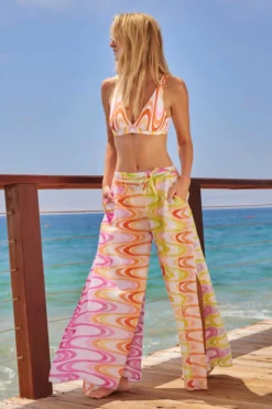 Metallic Retro Pants -Beachwear Threads 2250371 Apparel Bottom Multi Lifestyle