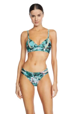 Mai Embroidered Triangle Bikini Top