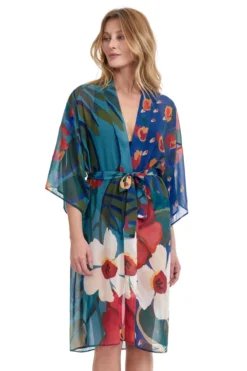 Deep V-Neck Kimono