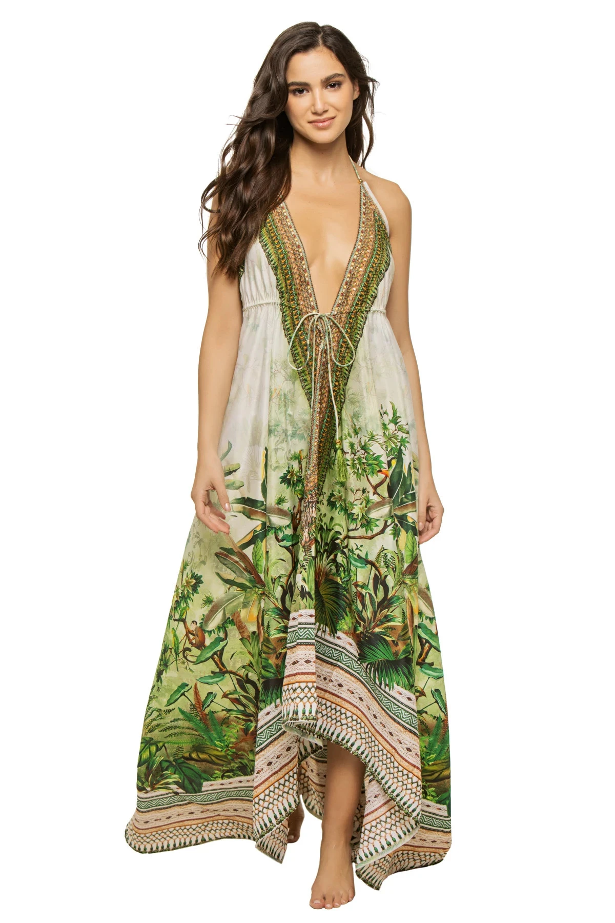 Tropical Dream Halter Maxi Dress 1 Tropical Dream Halter Maxi Dress
