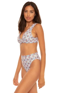 Elliana Banded Triangle Bikini Top -Beachwear Threads 253627 Bikini Top Multi Side