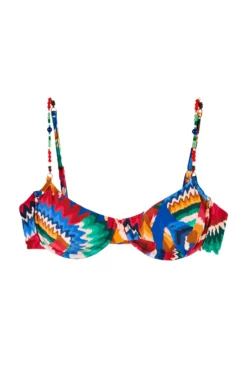 Farm Rio Chevron Toucans Bikini Top -Beachwear Threads 304293 Bikini Top Multi Laydown