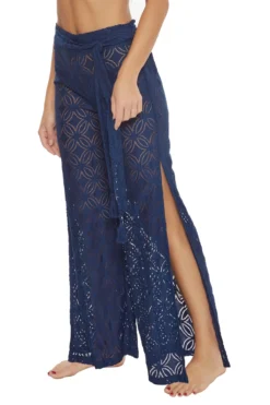Pacheco Crochet Pants -Beachwear Threads 3045025 Apparel Bottom Navy Side