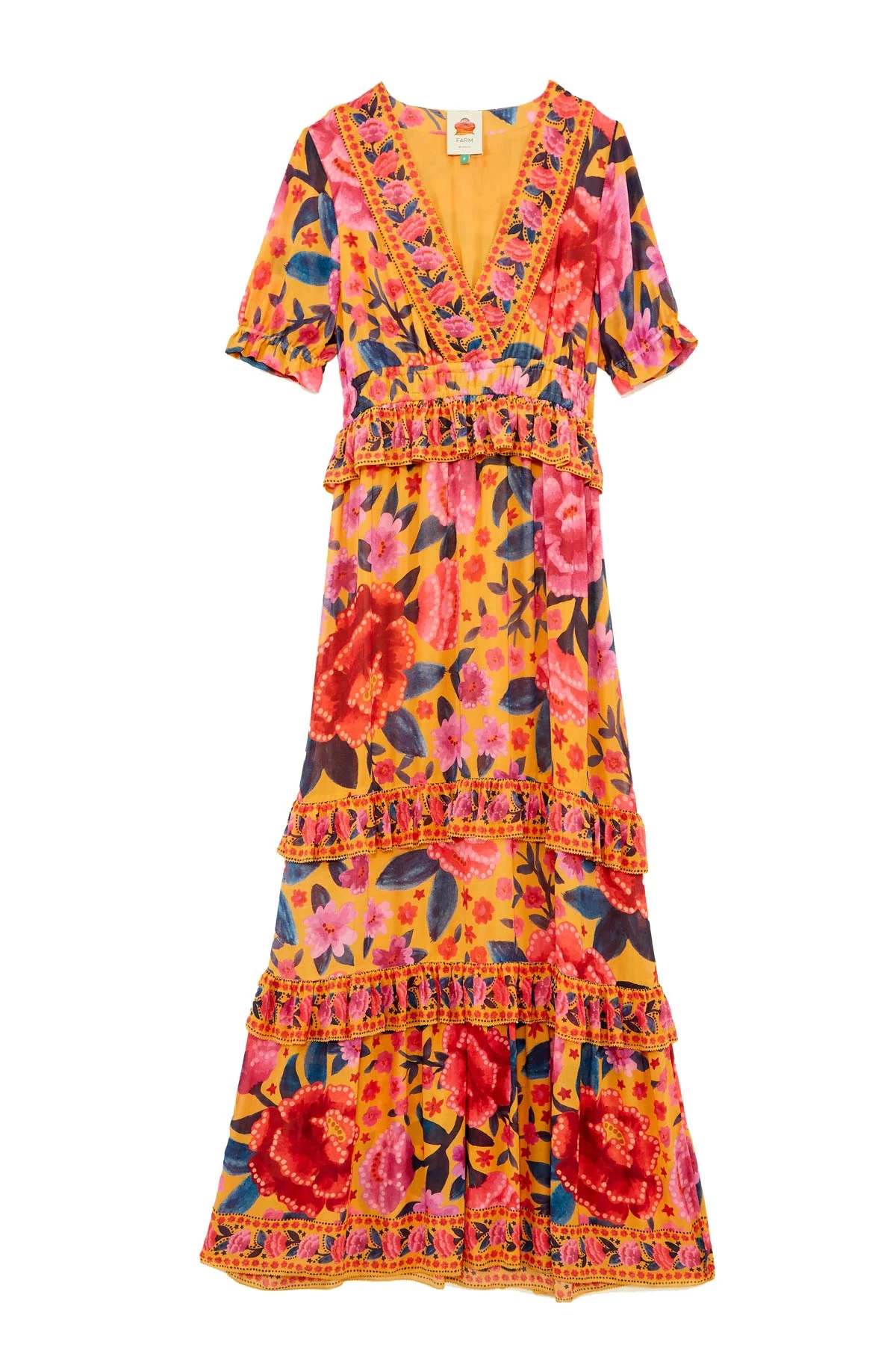 Farm Rio Floral Dream Ruffle Maxi Dress 4 Farm Rio Floral Dream Ruffle Maxi Dress - Image 4