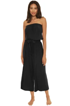 Strapless Tie Waist Jumpsuit