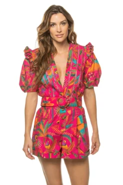 Farm Rio Macaw Party Romper