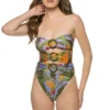 Farm Rio Striped Bananas One Piece Swimsuit