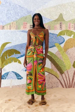 Farm Rio Toucans Scarf Wrap Skirt -Beachwear Threads 308275 Apparel Bottom Toucans Scarf Lifestyle