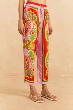 Farm Rio Beach Toucans Scarf Pants -Beachwear Threads 309435 Apparel Bottom Multi Lifestyle