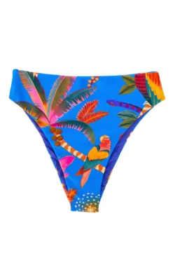 Farm Rio Macaw Party High Waist Bikini Bottom -Beachwear Threads 311540 Bikini Bottom Macaw Party Laydown