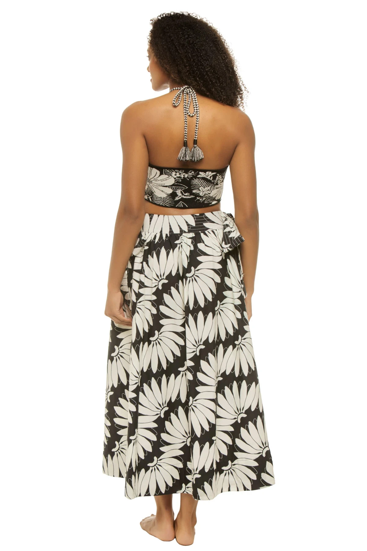 Farm Rio Macaw Elegance Halter Crop Top 2 Farm Rio Macaw Elegance Halter Crop Top - Image 2