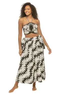 Farm Rio Macaw Elegance Halter Crop Top