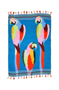 Farm Rio Araraquara Blue Sarong -Beachwear Threads 311718 Apparel Bottom Araraquara Blue Laydown