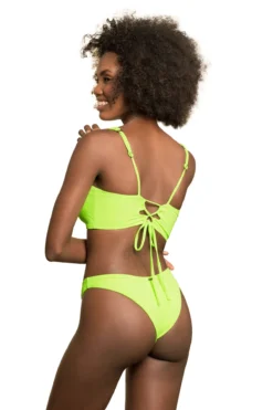 Maaji Vico Reversible V-Wire Bandeau Bikini Top 6 Maaji Vico Reversible V-Wire Bandeau Bikini Top -Beachwear Threads 3486SBR001 Bikini Top Chartreuse Back