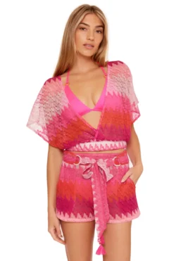 Cascade Flutter Sleeve Crochet Top