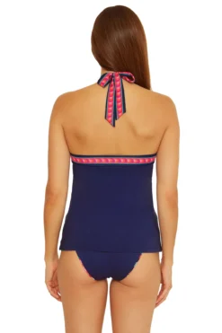 India Garden Reversible High Neck Tankini Top -Beachwear Threads 3673535 Tankini Top Multi Reverse1