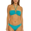 Ripple Rib Ring Bandeau Bikini Top