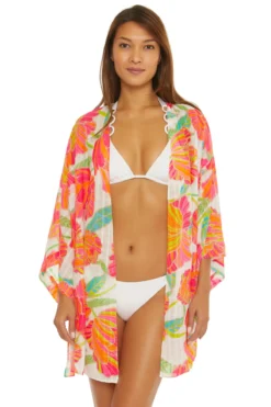 Poppy Tie-Front Beach Shirt