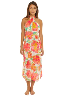 Poppy High Neck Midi Dress