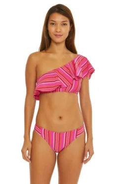 Marai Ruffle Asymmetrical Bikini Top