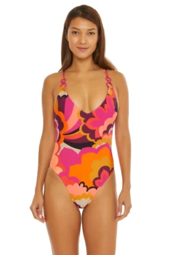 Fan Faire Convertible Maillot One Piece Swimsuit