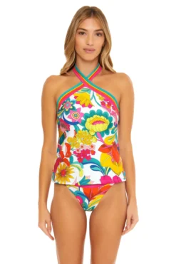 Fontaine Reversible High Neck Tankini Top