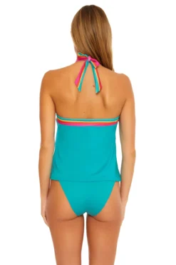 Fontaine Reversible High Neck Tankini Top -Beachwear Threads 3783535 Tankini Top Multi Reverse1