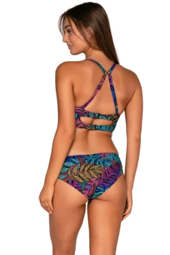 Colette Underwire Bralette Bikini Top (E-H Cup) -Beachwear Threads 510TEFGPANPA Bikini Top Panama Palms Back2