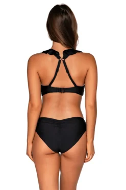 Beachwear Threads -Beachwear Threads 546TEFGBLCK Bikini Top Black Back