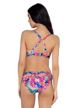 Taylor Bralette Bikini Top (D+ Cup) -Beachwear Threads 56TLIVCO Bikini Top Living Color Back2