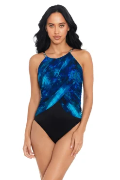 Lisa High Neck One Piece Swimsuit