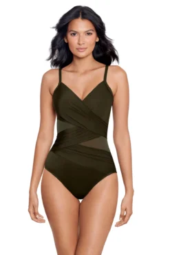Miraclesuit Mystique Underwire Surplice One Piece Swimsuit