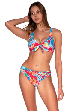 Brandi Bralette Bikini Top -Beachwear Threads 68TTIGLI Bikini Top Tiger Lily Reverse2