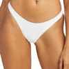 California High Leg Ribbed Brazilian Bikini Bottom