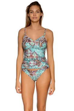 Simone Over The Shoulder Tankini Top
