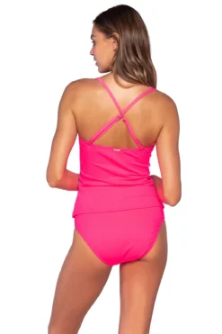 Simone Tankini Top 5 Simone Tankini Top -Beachwear Threads 81TNEOPI Tankini Top Neon Pink Back2