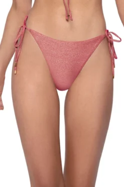 Arcadia Metallic Tie Side Hipster Bikini Bottom