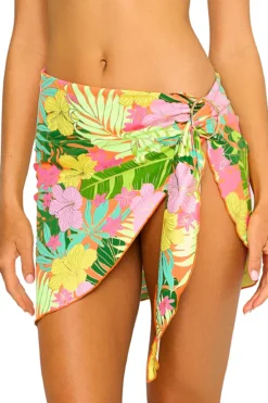 Jade Tropical Floral Sarong