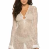 Cassie Metallic Crochet Cover Up Dress