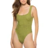Classic Square Neck One Piece Swimsuit