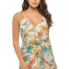 ELAN Tropical Wrap Mini Dress