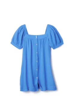 Francoise Mini Dress -Beachwear Threads DG123 Apparel Dress French Blue Laydown