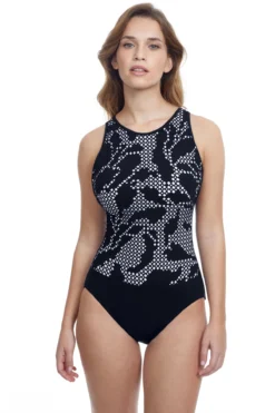 Mashrabiya One Piece Swimsuit